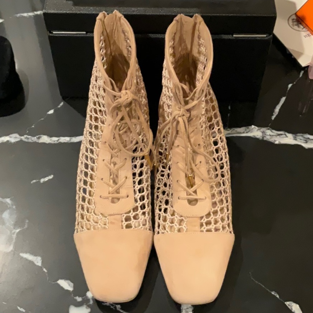 Christian Dior ⭐️ Mesh Naughtily-D Suede Ankle Boots